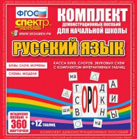 Динамические раздаточные пособия. Русский язык (комплект демонстрационных материалов). Касса букв, слогов, звуковых схем с набором интерактивных таблиц. - fgospostavki.ru - Калуга