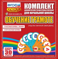 Динамические раздаточные пособия. Обучение грамоте (веера). Гласные буквы, знаки, согласные буквы. - fgospostavki.ru - Калуга