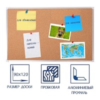 Доска пробковая 1200х900 - fgospostavki.ru - Калуга
