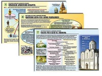 Комплект таблиц по истории "История России с древних времен" раздаточные (цветные, ламинированные, А4, 10 штук) - fgospostavki.ru - Калуга