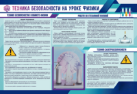 Стенд-уголок "Техника безопасности на уроках физики" - fgospostavki.ru - Калуга