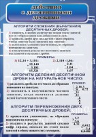 Стенд "Действия с десятичными дробями" - fgospostavki.ru - Калуга