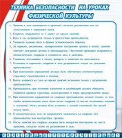 Стенд "Техника безопасности на уроках физкультуры" - fgospostavki.ru - Калуга