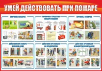 Стенд "Умей действовать при пожаре" - fgospostavki.ru - Калуга