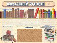 Стенд "Классный уголок" (с пробковым покрытием) - fgospostavki.ru - Калуга