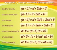 Стенд "Формулы сокращенного умножения" Вариант 3 - fgospostavki.ru - Калуга