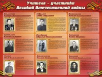 Стенд "Учителя-участники Великой Отечественной войны" - fgospostavki.ru - Калуга