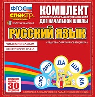 Динамические раздаточные пособия. Русский язык (веера). Читаем по слогам (слоги из двух букв). Конструируем слова (слоги из двух и трех букв). - fgospostavki.ru - Калуга