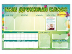 Стенд-уголок магнитно-маркерный "Наш дружный класс" - fgospostavki.ru - Калуга