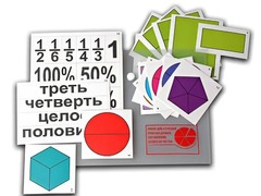 Набор для изучения простых дробей. Составление целого из частей (раздаточный) - fgospostavki.ru - Калуга