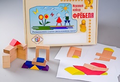 Игровой набор Фребеля "Конструктор деревянный без соединений-2" (Серия "Эксперимент") - fgospostavki.ru - Калуга