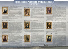 Стенд "Великие русские художники" - fgospostavki.ru - Калуга