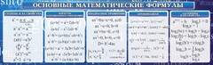 Стенд "Основные математические формулы" - fgospostavki.ru - Калуга