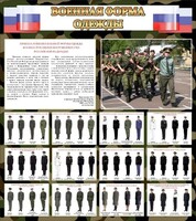 Стенд "Военная форма одежды (флаг РФ)" - fgospostavki.ru - Калуга