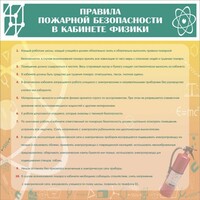 Стенд "Правила пожарной безопасности в кабинете физики" - fgospostavki.ru - Калуга
