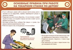 Стенд "Основные правила при работе на токарном станке по дереву" - fgospostavki.ru - Калуга