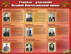 Стенд "Учителя-участники Великой Отечественной войны" - fgospostavki.ru - Калуга