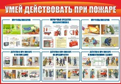 Стенд "Умей действовать при пожаре" - fgospostavki.ru - Калуга
