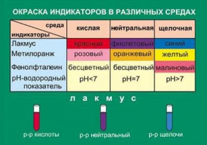 Таблица. Окраска индикаторов в различных средах. - fgospostavki.ru - Калуга