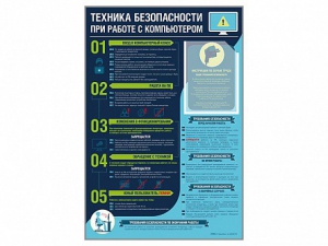 Стенд-уголок "Техника безопасности при работе на компьютере в общеобразовательных учреждениях" - fgospostavki.ru - Калуга