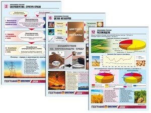 Комплект таблиц по географии "Экономика России" раздаточные (цветные, ламинированные, А4, 16 штук) - fgospostavki.ru - Калуга