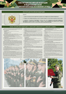 Стенд-уголок "Конституция Российской Федерации и Федеральный закон "О воинской обязанности и военной службе" - fgospostavki.ru - Калуга