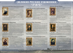 Стенд "Великие русские художники" - fgospostavki.ru - Калуга