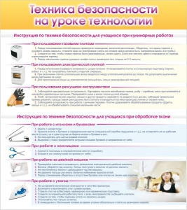 Стенд "Техника безопасности на уроке технологии" - fgospostavki.ru - Калуга