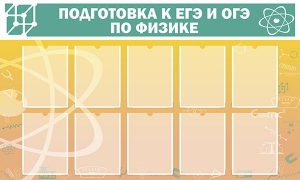 Стенд "Подготовка к ЕГЭ и ОГЭ по физике (10 карманов)" - fgospostavki.ru - Калуга