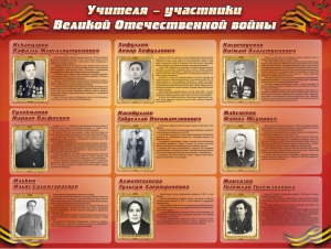 Стенд "Учителя-участники Великой Отечественной войны" - fgospostavki.ru - Калуга