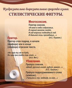 Стенд "Стилистические фигуры" Вариант 1 - fgospostavki.ru - Калуга
