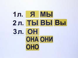 Набор магнитных карточек "Личные местоимения" (фон жёлтый) - fgospostavki.ru - Калуга