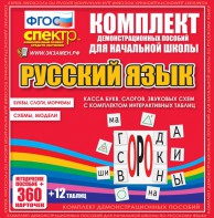 Динамические раздаточные пособия. Русский язык (комплект демонстрационных материалов). Касса букв, слогов, звуковых схем с набором интерактивных таблиц. - fgospostavki.ru - Калуга