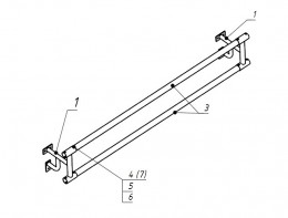 Станок хореографический пристенный (1,5 метра, двухрядный) - fgospostavki.ru - Калуга