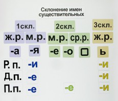 Набор магнитных карточек "Склонение имен существительных" - fgospostavki.ru - Калуга