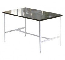 Стол на металлическом каркасе с одной продольной стяжкой 600*1500*750(900) - fgospostavki.ru - Калуга