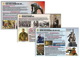 Комплект таблиц по истории "История России XX - XXI вв." раздаточные (цветные, ламинированные, А4, 12 штук) - fgospostavki.ru - Калуга