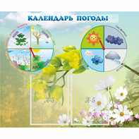 Стенд "Календарь погоды" с 2 карманами - fgospostavki.ru - Калуга