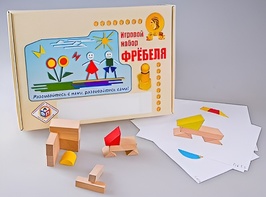 Игровой набор Фребеля "Конструктор деревянный без соединений-1" (Серия "Эксперимент") - fgospostavki.ru - Калуга