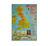 Учебная карта Великобритания на английском языке - fgospostavki.ru - Калуга