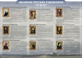 Стенд "Великие русские художники" - fgospostavki.ru - Калуга