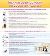 Стенд "Техника безопасности на уроке технологии" - fgospostavki.ru - Калуга