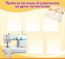Стенд "Правила техники безопасности на уроке технологии" - fgospostavki.ru - Калуга